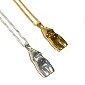 Rachel Saunders Wolf Circus woman vase necklace